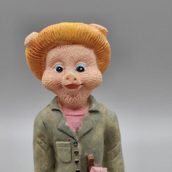 Tall Skinny Pig Resin Figurine 5.75" Farmer Country - Picture 7 of 8